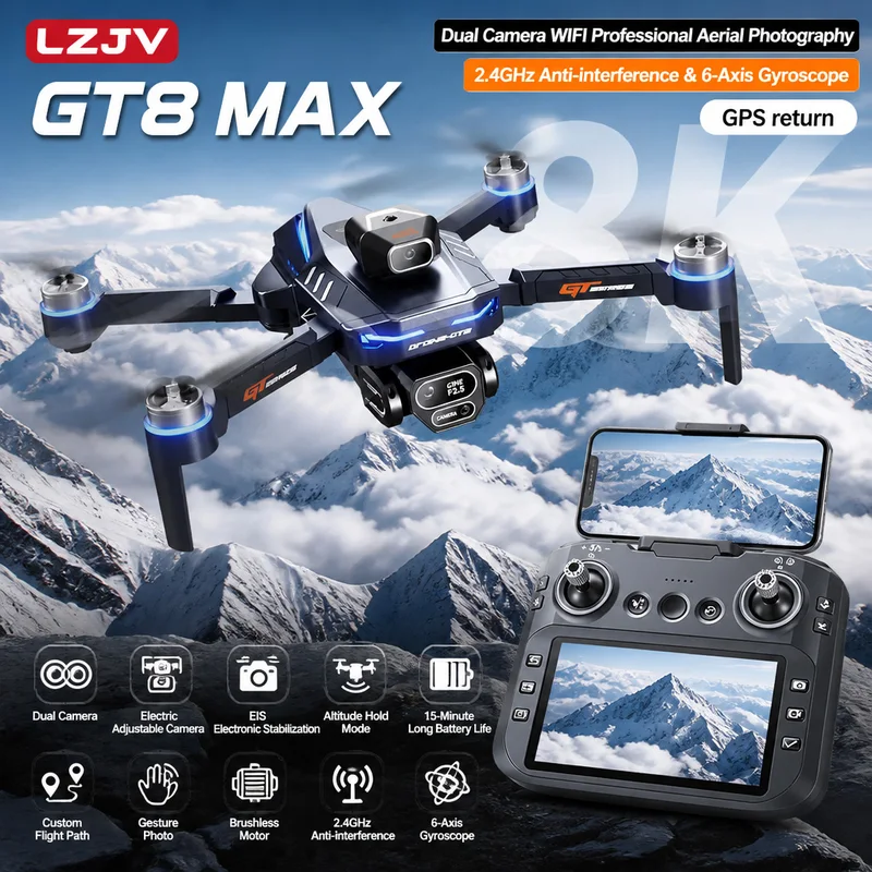 GT8 Max Foldable Drone 8K HD P - Drone Kit With Camera recension och pris